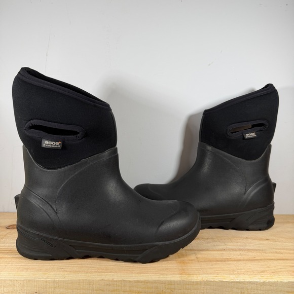 Bogs Other - Bogs Bozeman Boots Mens Size 10 Black Mid Waterproof Insulated Winter Rain 71972